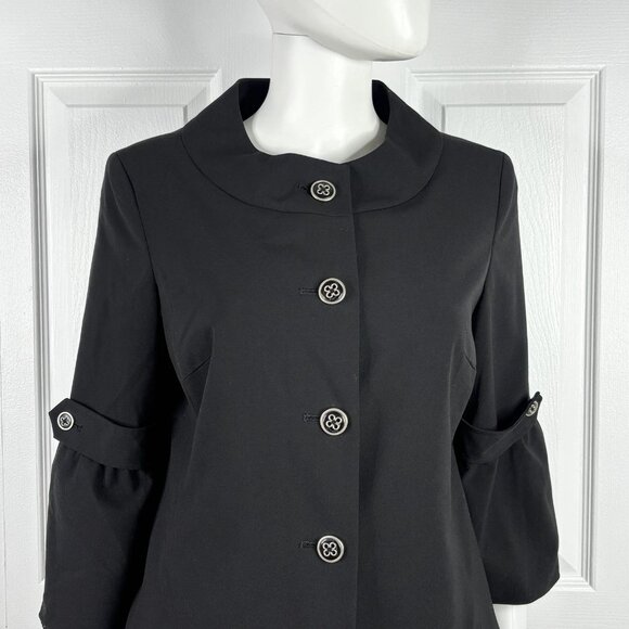 LARRY LEVINE women's black blazer size 8 - Picture 2 of 2